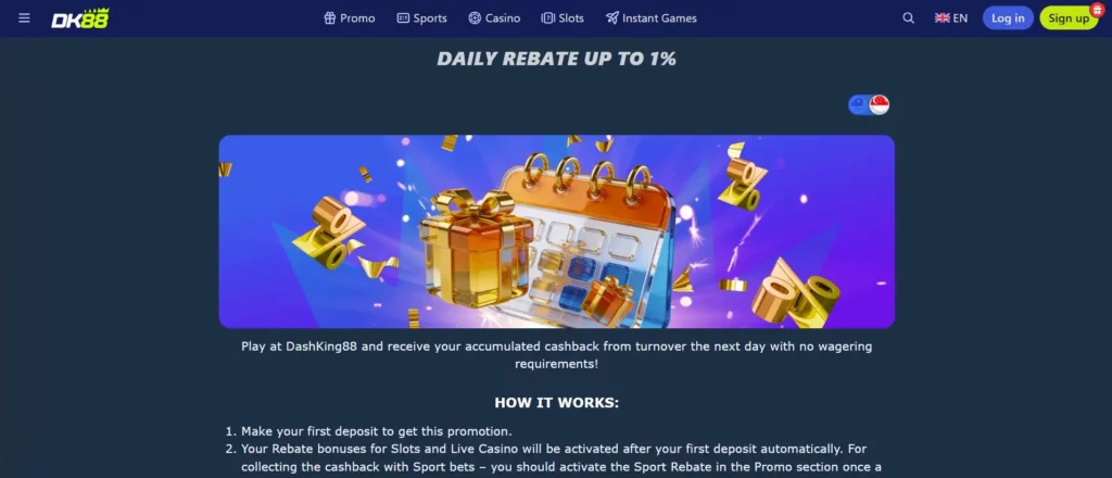 Daily Rebate up to 1%